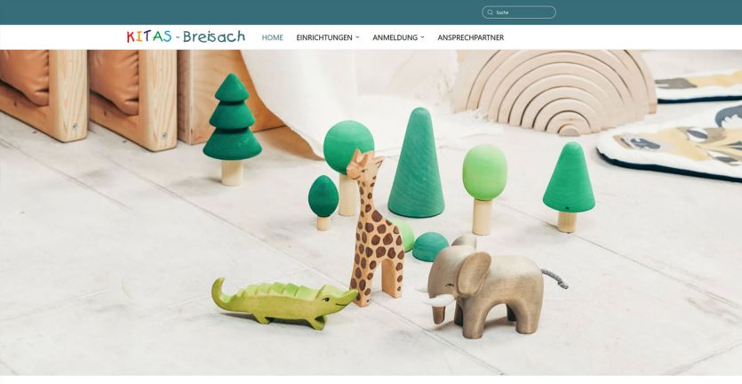 Screenshot Website Kitas Breisach.
