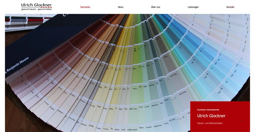 Screenshot Website Ulrich Glockner Stuckateurmeister
